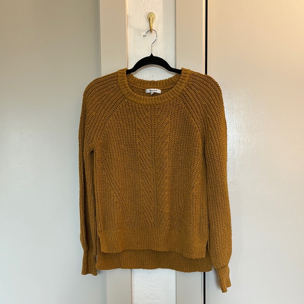 Madewell Yellow Crew Neck Sweater Size Small
